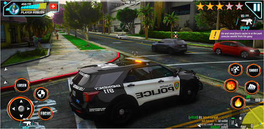 Police Car Game Chase Gangster