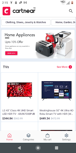 Android application Cartnear Online Shopping App screenshort