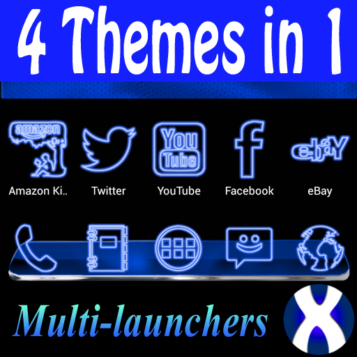 Blue Neon Complete 4 Themes 1.0.16 Icon
