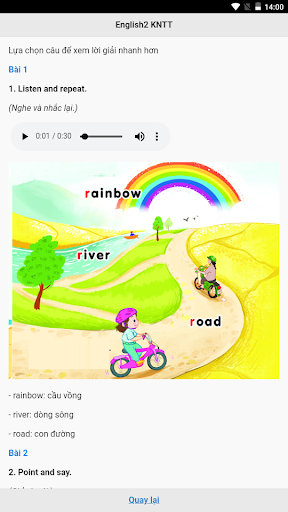 Android application Học tốt Tiếng Anh 2 - Kết nối screenshort