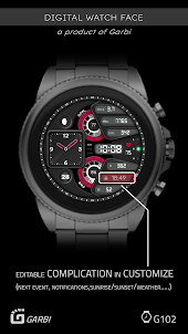 Garbi 102 - Digital watch face