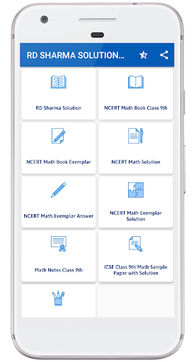 Android application RD Sharma 9th Math Solutions screenshort
