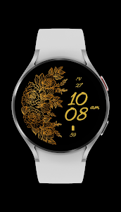 Flower Gold Watch Face
