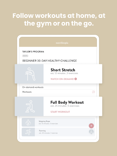 Screenshot of nutrifitopia