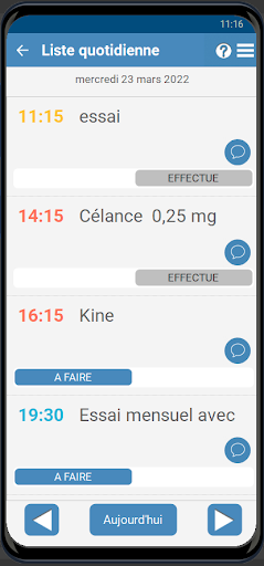 PARKINSON app Screen 2