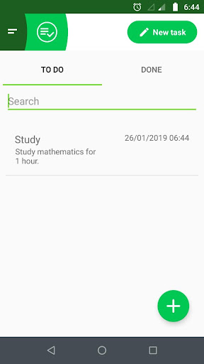 Android application Tasks Manager screenshort