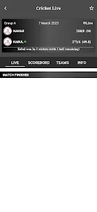 Cricket App - Live Score