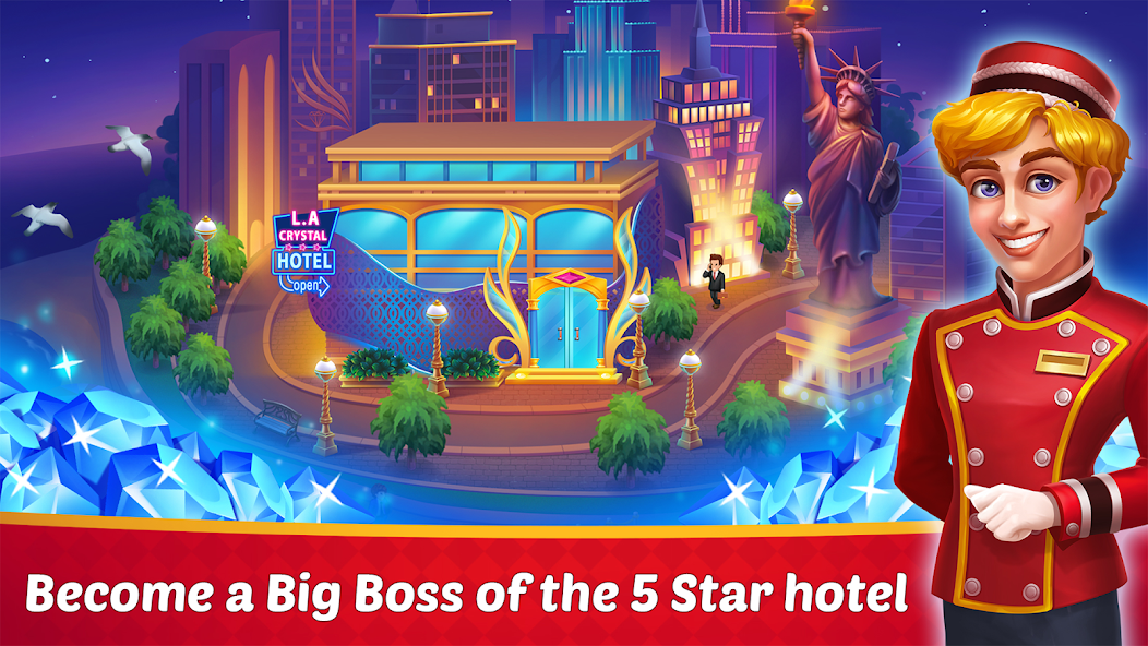 Dream Hotel: Permainan hotel, Game simulasi 1.4.25 APK + Mod (Unlimited money) untuk android