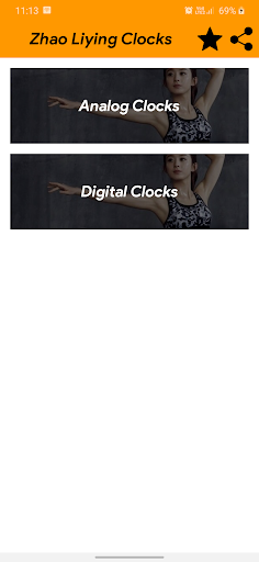 Android application Zhao Liying Clock Wallpapers screenshort
