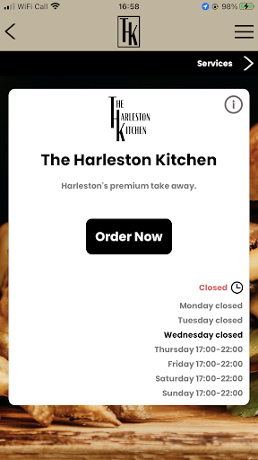 Android application The Harleston Kitchen screenshort