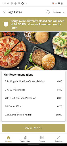 Village Pizza Screen 2