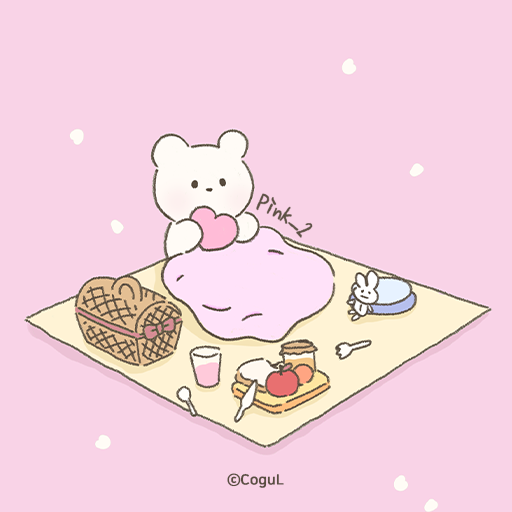 카카오톡 테마 - 밀크곰 봄소풍_핑크_2 logo