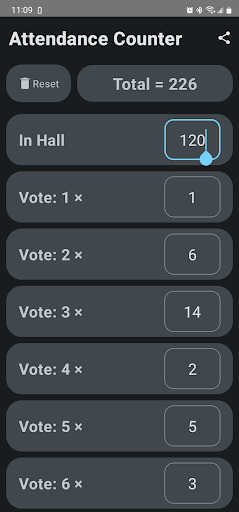 Attendance Calculator Screen 3