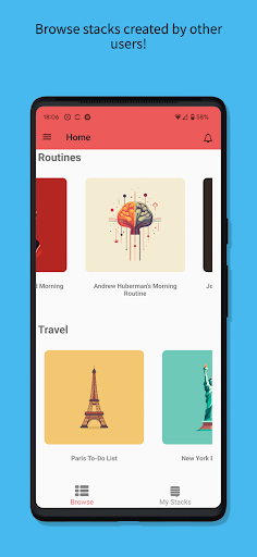 Android application Daystack screenshort