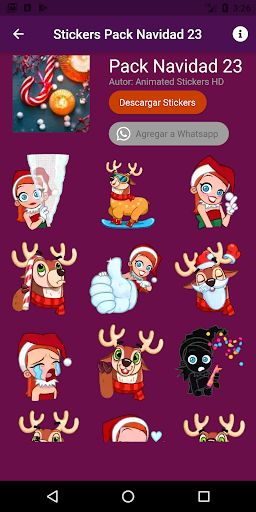 Android application Animated Christmas Stickers. screenshort