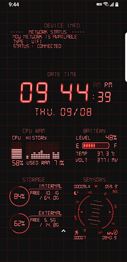 Device Info R Live Wallpaper Screen 2