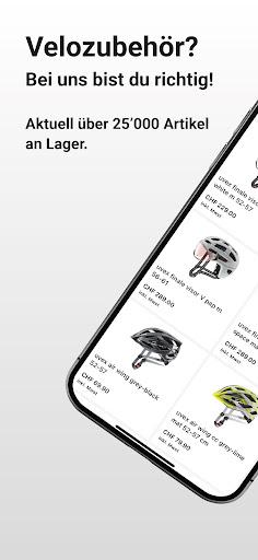 Android application Veloteile Schweiz screenshort