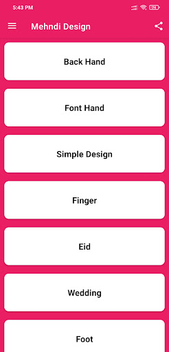 Android application Mehndi Design 2025 HD screenshort