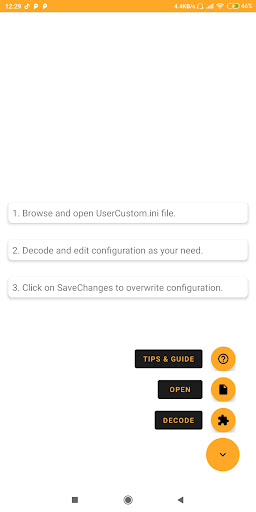 Android application Configuration Converter screenshort