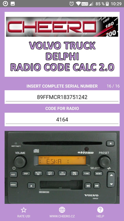 RADIO CODE for VOLVO TRUCK - 1.1.1 - (Android)