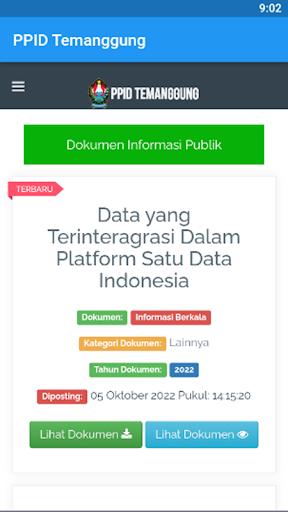 PPID Kabupaten Temanggung Screen 2