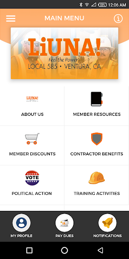 LiUNA 585 Screen 3