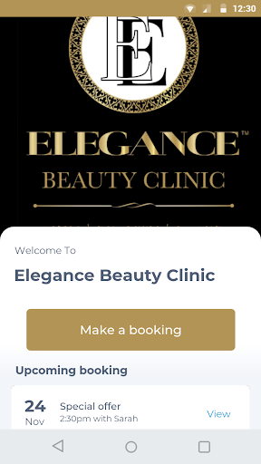 Android application Elegance Beauty Clinic screenshort