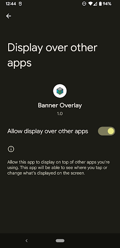 Android application Bannergress Overlay screenshort