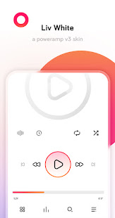 Liv White Poweramp v3 Skin v1.3.7 APK Patched