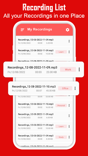 Voice Recorder App Screen 3