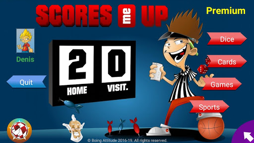 Android application ScoresMeUp screenshort