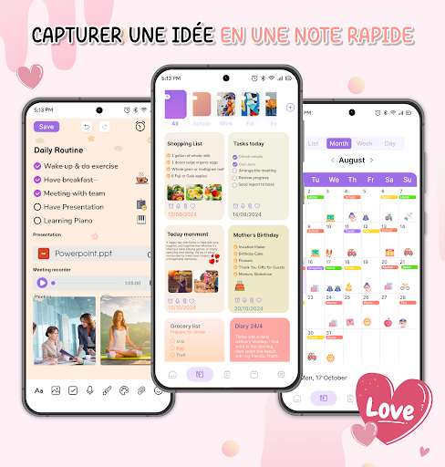 Aperçu de l'application