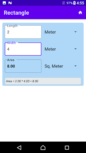 Area Calculator Screen 2