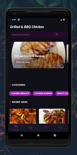 Android application Grilled Chicken Recipes screenshort