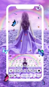 Purple Lavender Girl Keyboard Unknown