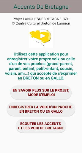 Android application Accents de Bretagne screenshort