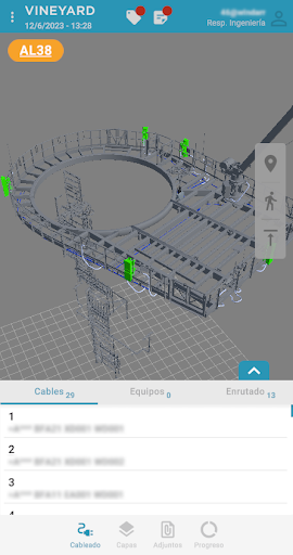 Android application Windar Cable Routing Tool screenshort