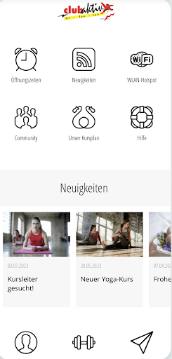 Android application Club aktiv screenshort
