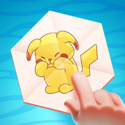 Paper Fold Puzzle 3D Pick up ! Logo