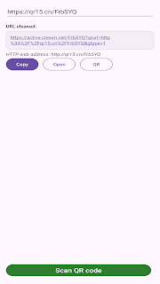 Clean QR and URL
