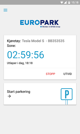 Android application EuroPark screenshort