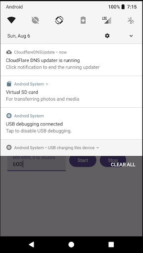 Cloudflare DNS Updater Screen 2