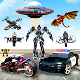 Us Police Bike Robot Transform icon