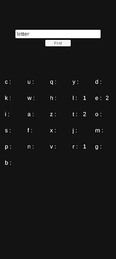 Letter Counter Screen 3
