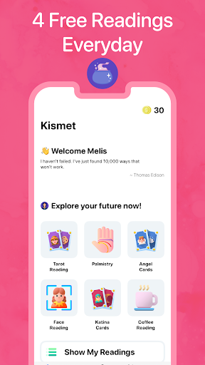 Android application Kismet - Tarot, Astrology screenshort