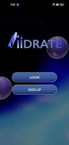 Android application aiiDrate screenshort