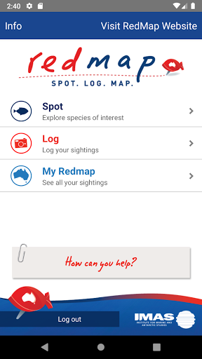 Android application Redmap2 screenshort