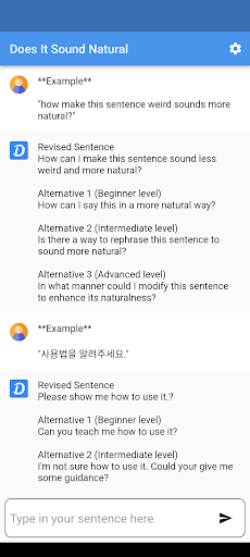Android application Does It Sound Natural screenshort