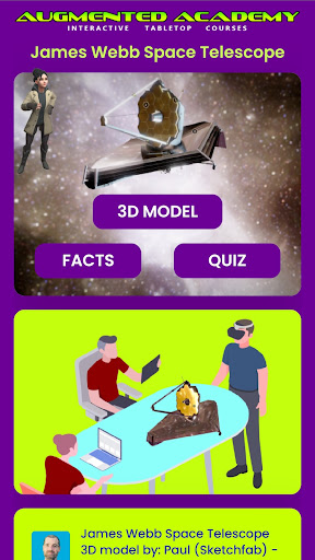 Android application James Webb Telescope eLearning screenshort