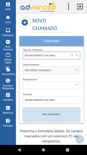 Advanced Contabilidade Digital Screen 2